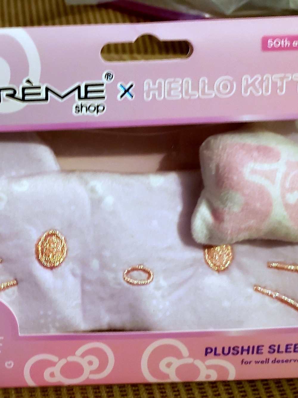 Hello Kitty Pink Plushie Sleep Mask - Women's Skincare Mask